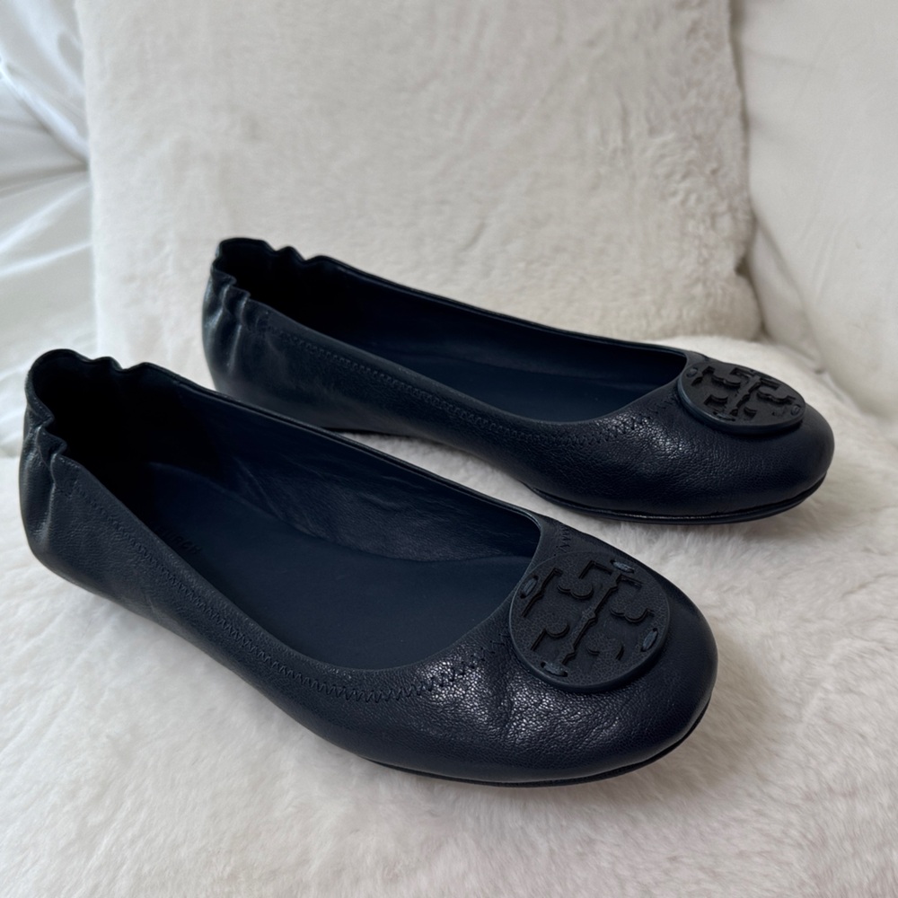 Tory Burch Black Leather Loafers